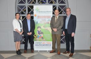 Pictured at the Embrace Farm Accident Survivors Conference in Portlaoise-on November 25 were Norma Rohan, Director Embrace Farm, Seamus Bannon, ABP Food Group with Robert Leonard, Dept. of Agri & Food and Damien O’Reilly, RTE Countrywide programme