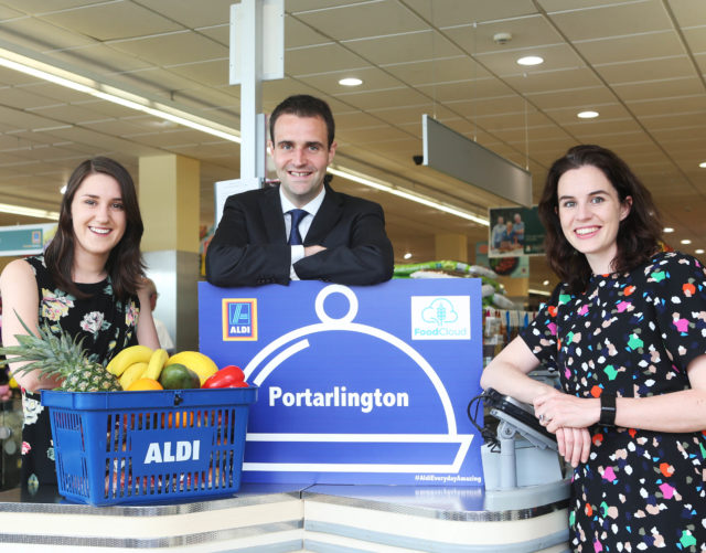 FoodCloud co-founder and CEO Iseult Ward, Finbar McCarthy, Aldi’s Group Buying Director and FoodCloud co-founder and CEO FoodCloud Hubs Aoibheann O’Brien