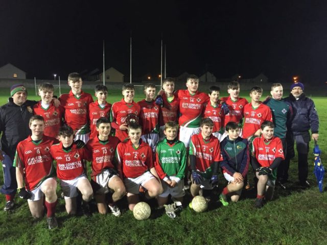 The Clonmore team who defeated Na Fianna Óg to claim the U-15 B championship last night