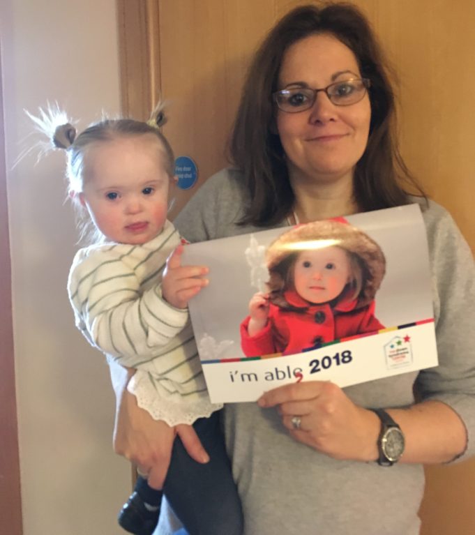Saoirse Lewis, with her mum Ailish, is the cover girl on this year's Down Syndrome Centre "I'm Able 2" calendar for 2018