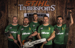 Team Ireland - Daragh Clogher (Meath), Leo Brophy (Laois), Gavin Thompson (Laois), Patrick Fitzpatrick (Laois) Seamus Ryan (Carlow) at the Timbersports championships