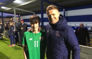 Colin Conroy with former Republic of Ireland International Damien Duff