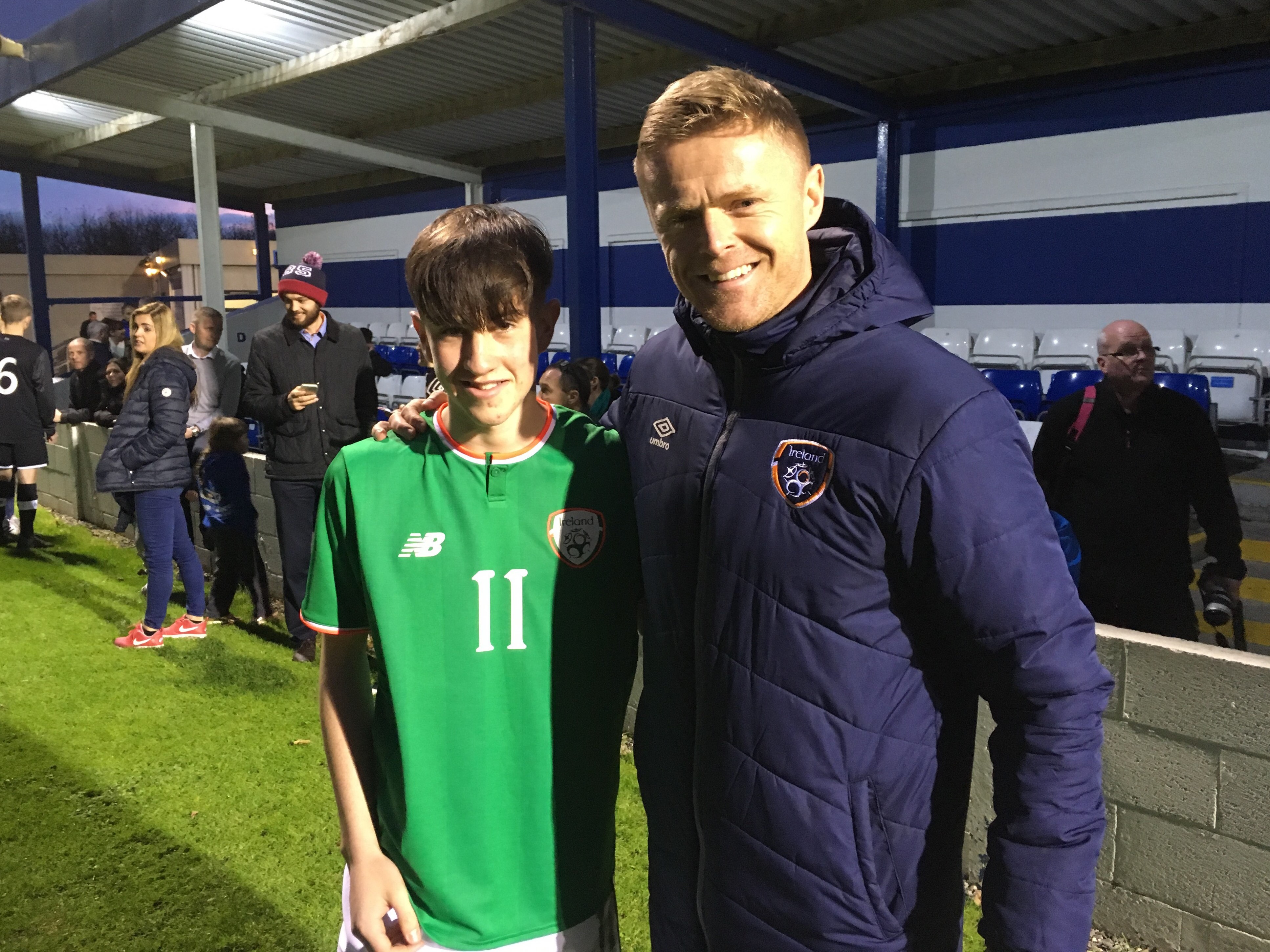 Colin Conroy with former Republic of Ireland International Damien Duff