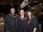 L to r: Dr Declan O’Brien (MSc in Leadership, from Dublin), Ciarán Muldowney (MSc in Leadership, from Laois) Siobhan Murphy (MSc in Leadership, from Waterford)