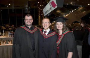 L to r: Dr Declan O’Brien (MSc in Leadership, from Dublin), Ciarán Muldowney (MSc in Leadership, from Laois) Siobhan Murphy (MSc in Leadership, from Waterford)