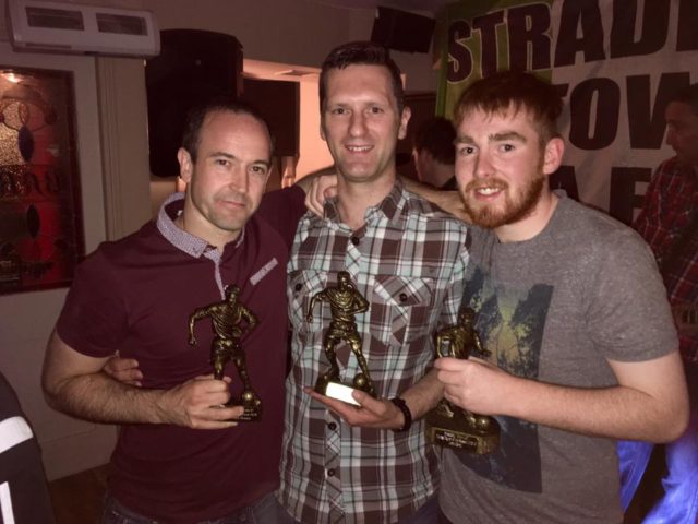 Conor Brady, middle, with Derek O'Gorman and John Clancy