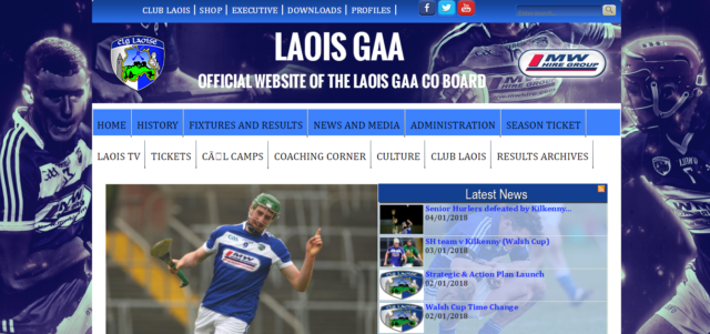 Laois GAA website due for a revamp