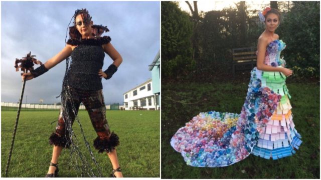 Two entries from Mountrath Community School for the Junk Kouture