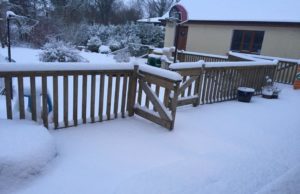 This picture, sent to us by Niamh O'Neill in Portarlington, shows just how much snow has fallen