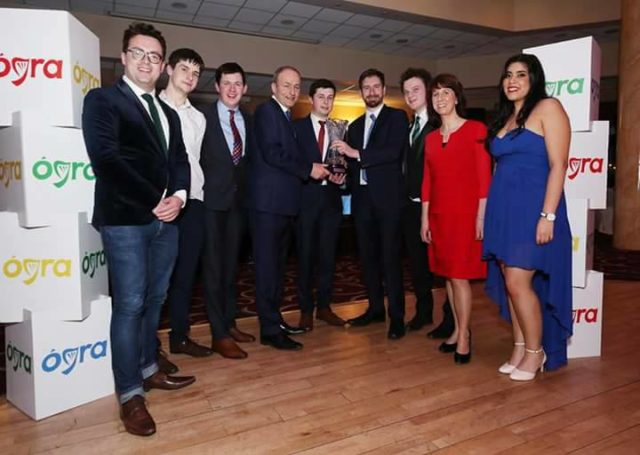 The Laois Ógra group were rewarded with an award at the Fianna Fail Youth Conference