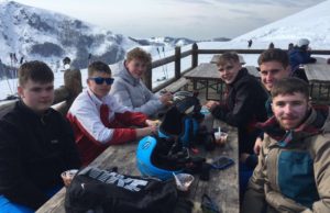 Members of Portlaoise CBS enjoying their skiing trip