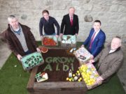 Pictured at the launch of ‘Grow with Aldi’ is Johnny Lynch, Macroom Buffalo Mozzarella; Martin Flynn, Flynn Nurseries; Seamus Mac Cathmhaoil, Rí na Mara; John Brett, Oakpark Foods and Peter Mulryan, Blackwater Distillery