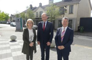 Fianna Fail Cllr Catherine Fitzgerald, leader Micheal Martin and TD Seán Fleming at the Midlands Park Hotel