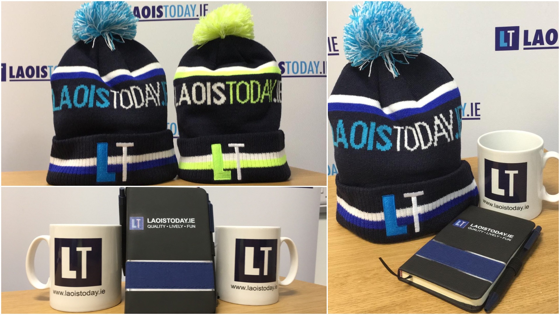 LaoisToday merchandise – including our very popular hats – now on sale!!