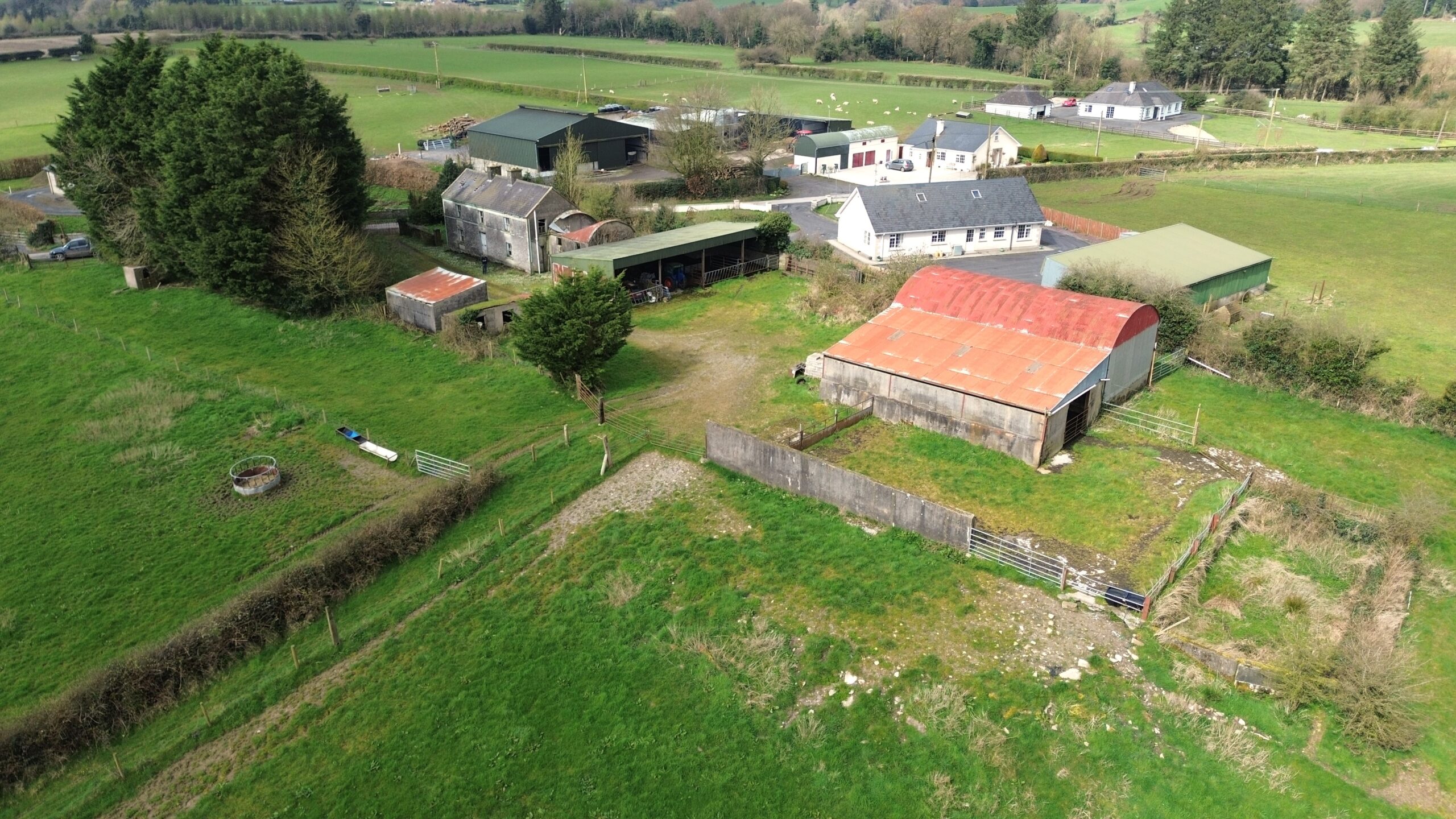 Aerial view of the farm holding at Northgrove, Mountrath, Co Laois