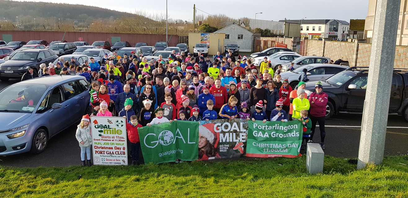 Laois people turn out in their hundreds to support Christmas GOAL Mile!