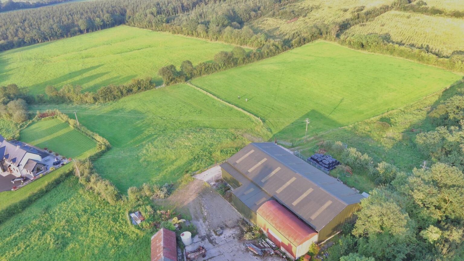 Property 15 acres of agricultural land plus 7,200 square foot agri/industrial shed for sale at