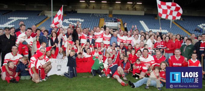 Trumera celebrate after winning the 2004 Laois intermediate hurling final