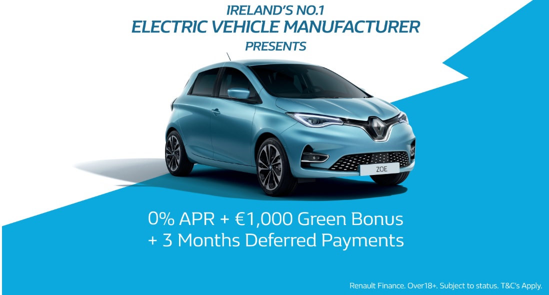 No payments for the first three months - great new Renault Zoe offer -  Laois Today