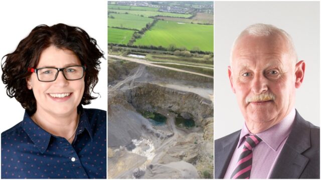 Cllr Aisling Moran and Cllr PAddy Bracken came to blows over the use of quarries in Laois