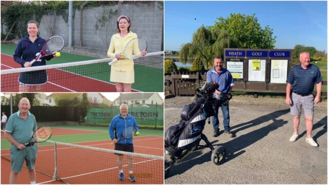 The Heath Golf Club and Athy Tennis Club welcomed back members this week