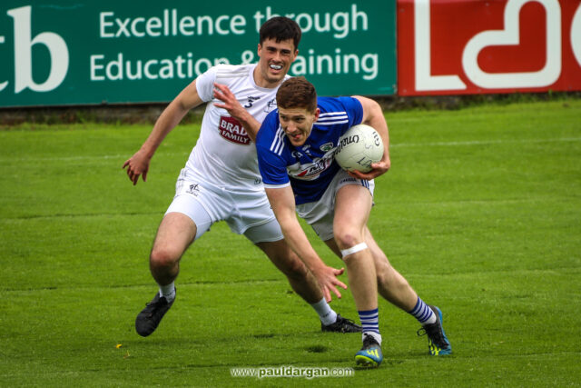 Evan O'Carroll in action for Laois against Kildare in O'Moore Park