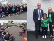 Nicole Turner and Portarlington footballers