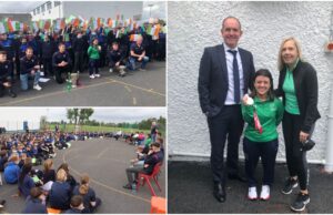 Nicole Turner and Portarlington footballers