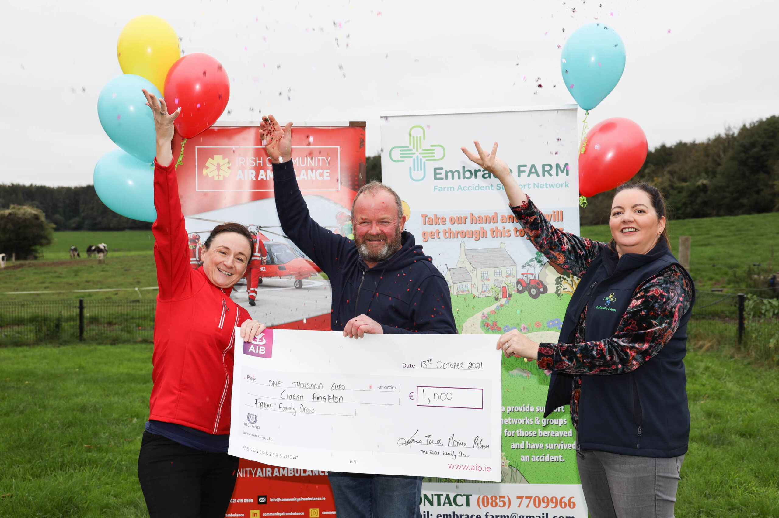 Laois man the winner of first Irish Community Air Ambulance and Embrace FARM Family Draw
