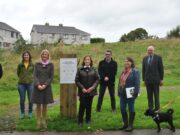 Minister Hackett pictured at the launch of the NeighbourWood project in Abbeyleix with Brian Maher, Mark Clancy, Niamh Hennessey, Mary White, Robbie Quinn, Dr. Fiona MacGowan, Cllr. John Joe Fennelly and landscape architect Bryan Gaynor with his daughter, Lucy Gaynor