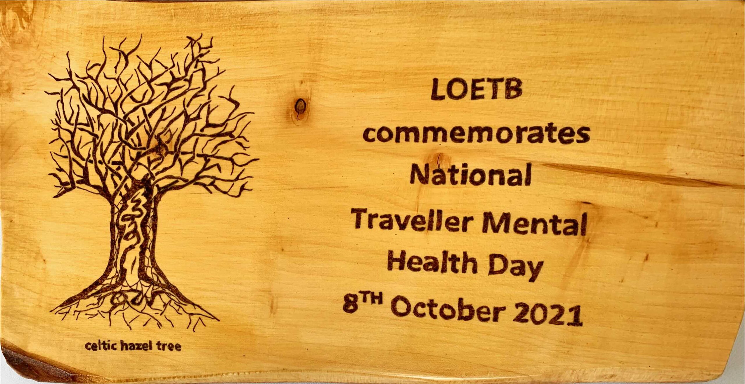 Plaque made by Jim Cash (LOETB Mountmellick FET student