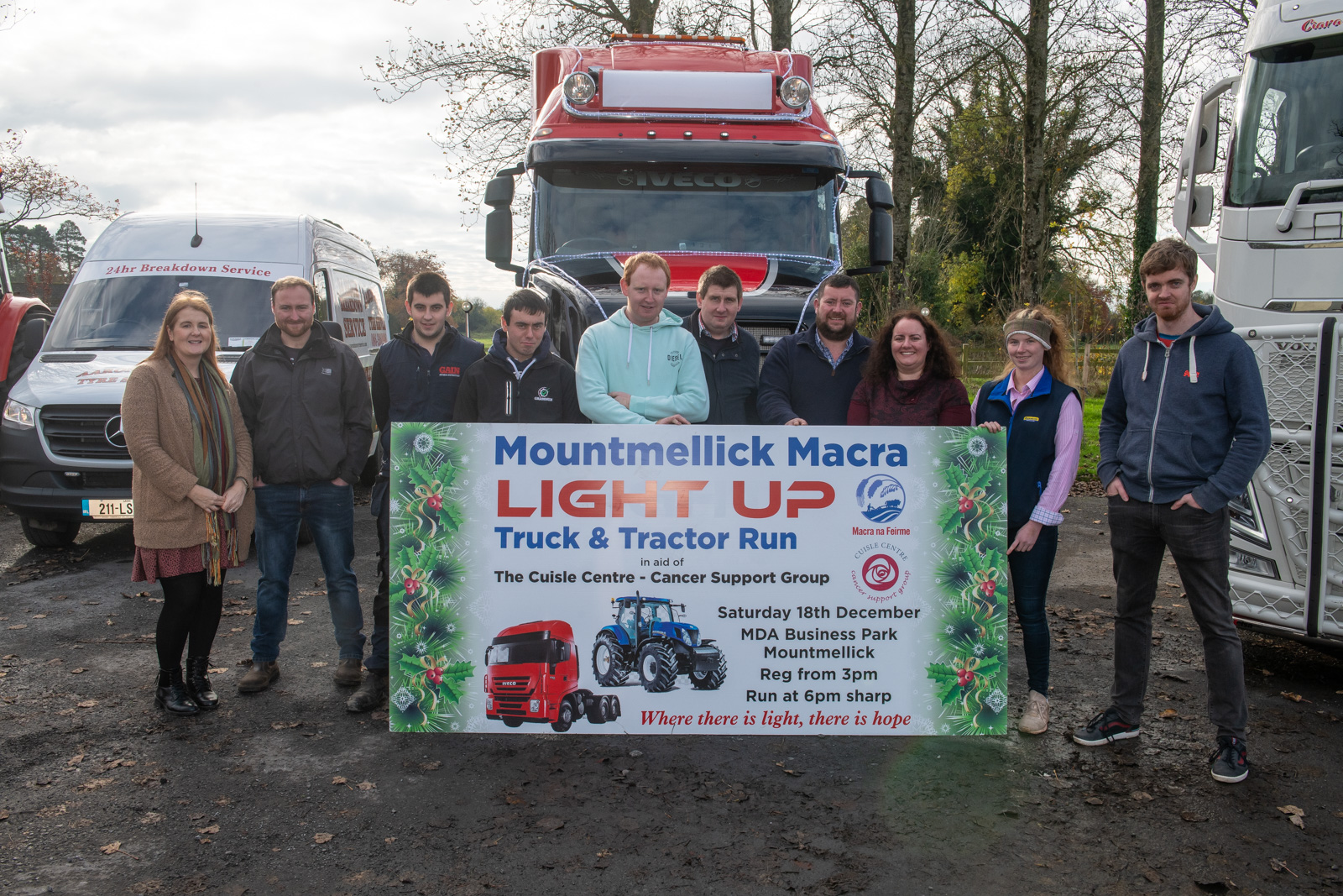 Christmas themed Light Up Truck and Tractor Run organised for Mountmellick Christmas themed Light Up Truck and Tractor Run organised for Mountmellick