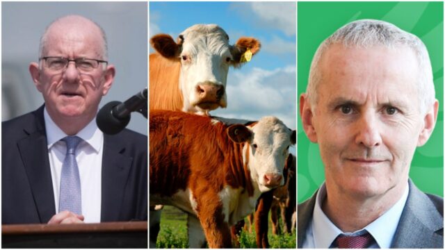 Charlie Flanagan, cows, Ciaran Cuffe