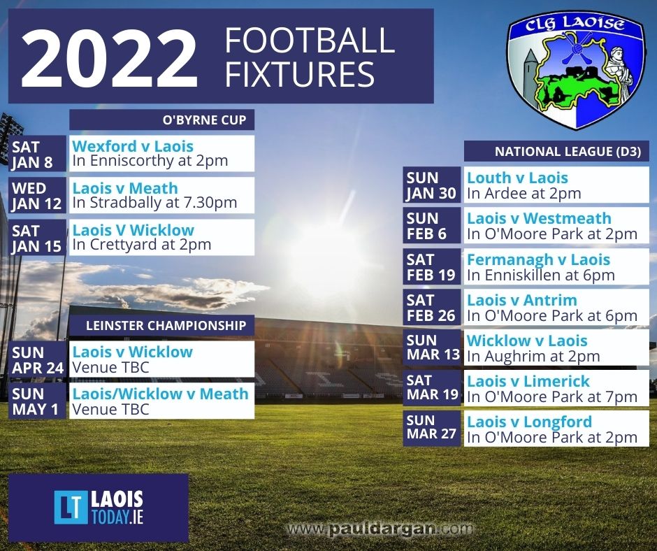 Laois GAA Fixtures 2022