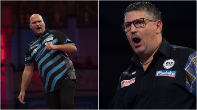 Gary Anderson and Rob Cross - Durrow darts exhibition