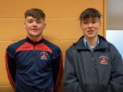 Raymond Goode and Caelum O'Brien of RC Woodcrafts from Mountrath Community School