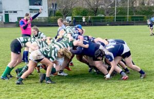 Portlaoise women win a penalty from this scrum against Greystones