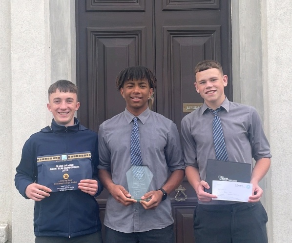 Cian Campion, John Phiri and Jamie Fitzharris received first place in an All-Ireland “Frame of mind competition”.