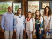 Oksana and her family at the launch