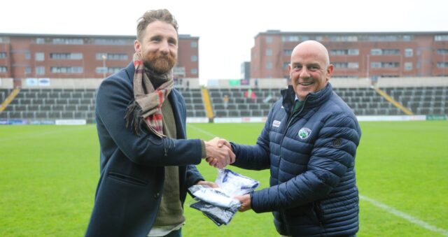 Zach Tuohy with Laois GAA chairman PJ Kelly