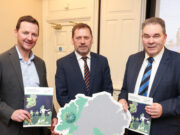 Joe Cunningham, Chief Executive of Laois and Offaly ETB, Offaly County Councillor Robert McDermott and Barry Cowen, Fianna Fáil TD.