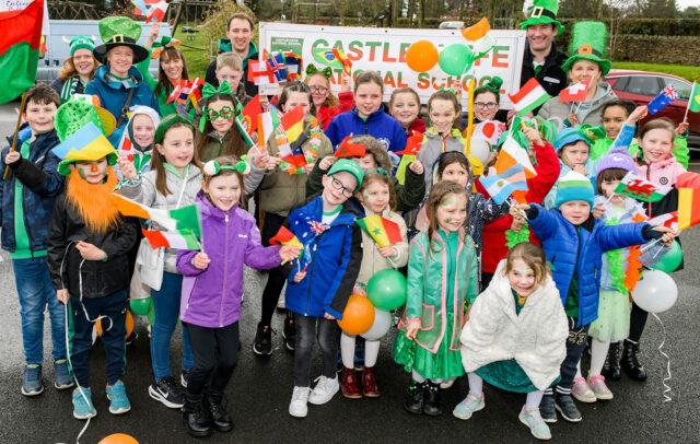 Castlecuffe students at the Clonaslee St. Patrick’s Day Parade