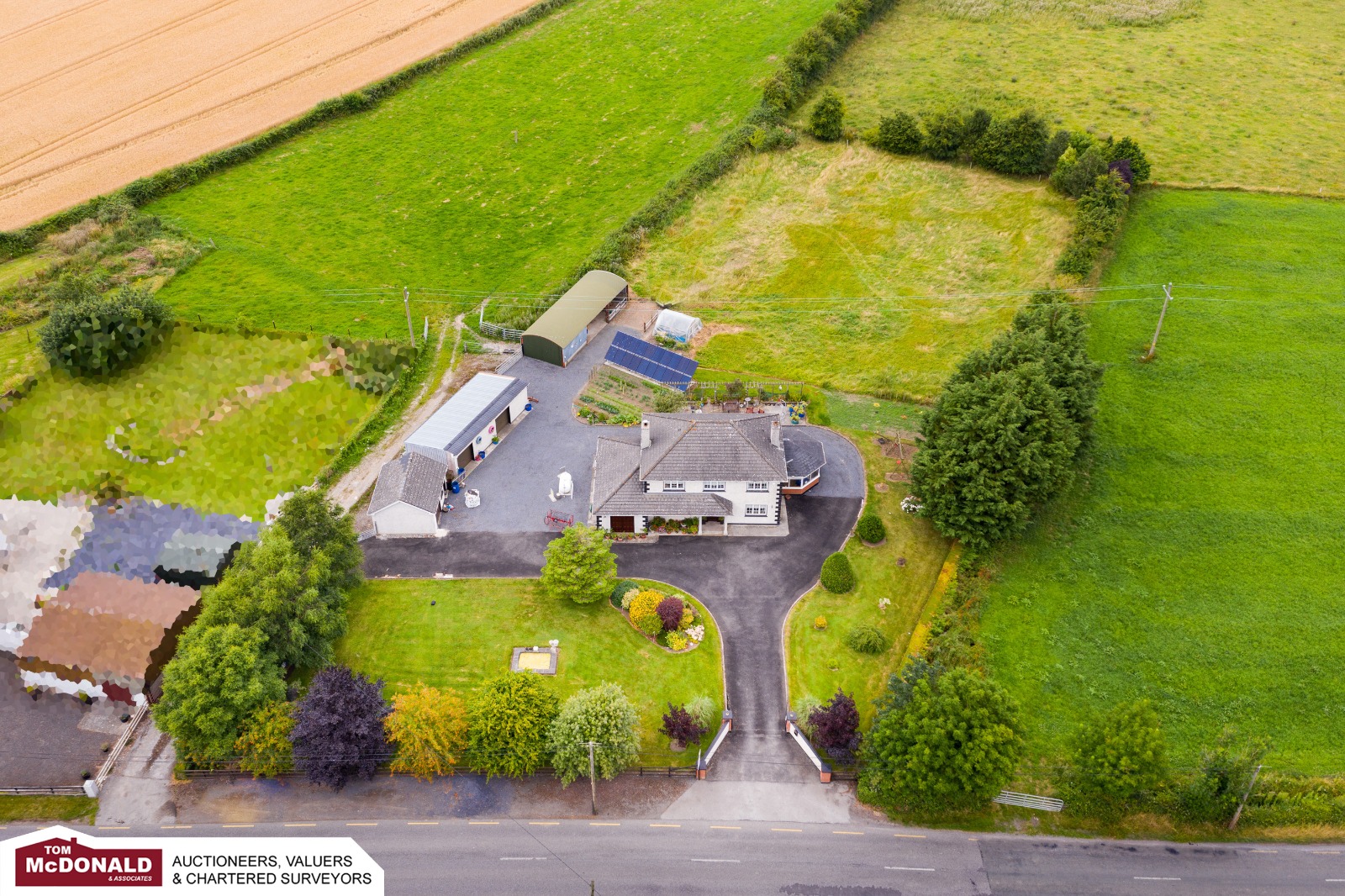 Aerial view of Clonsast Lower property