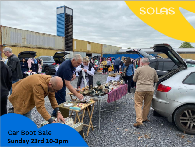 Car boot sale at Solas Eco Garden Centre Portarlington