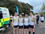 Brian Kelly, Kack Fenlon, Will Fox and Cian Kelly who won Bronze Medals at the National Road Relays