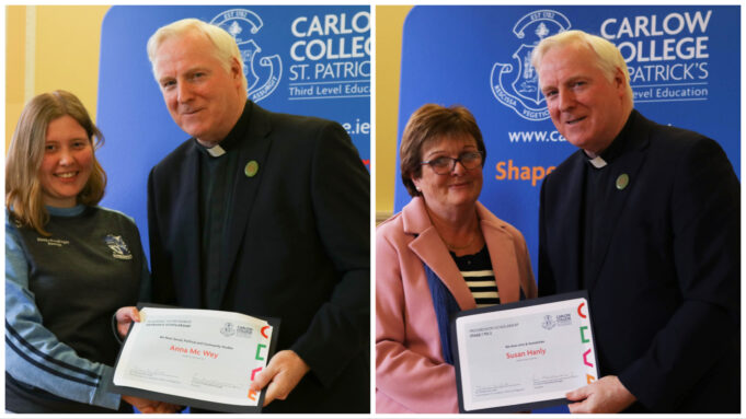 Carlow College scholarship winners article on LaoisToday