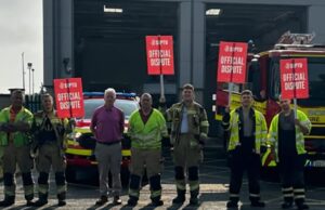 Aidan Mullins Firefighters Protest Portarlington