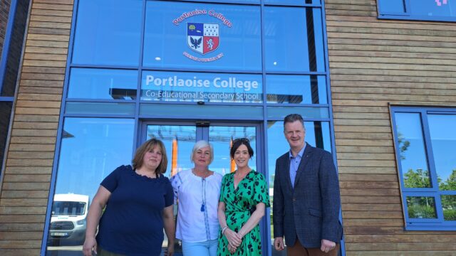Christelle Dunne, Sinead Moran, and Sinead Walsh Portlaoise College
