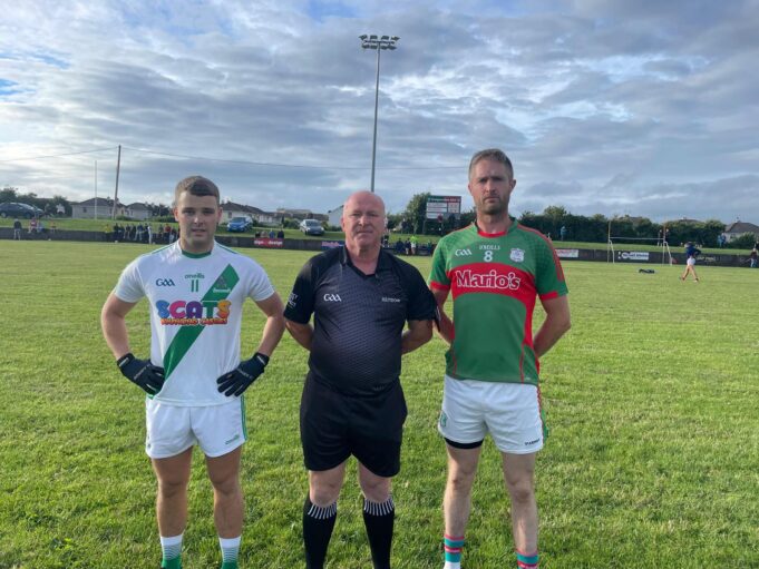 Evan Lowry Killeshin Des Cooney Referee Shane O'Neill Graiguecullen