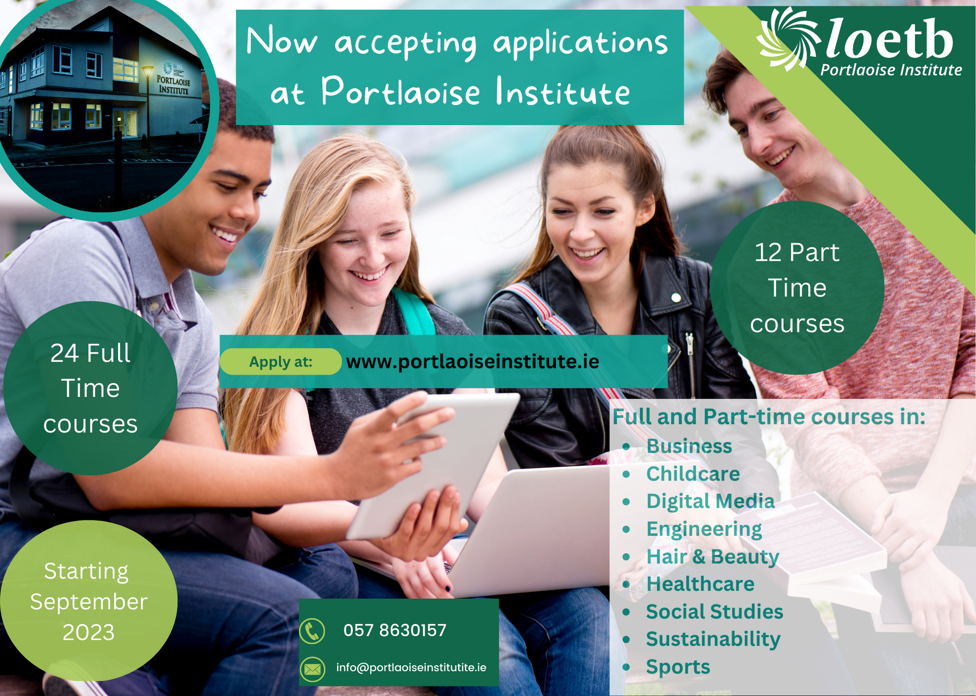 Portlaoise Institute is a great choice for Leaving Certificate students